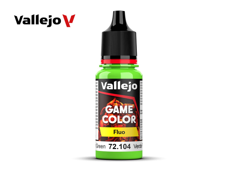 Vallejo Game Color: Fluorescent Green (18ml)-Paint-Ashdown Gaming