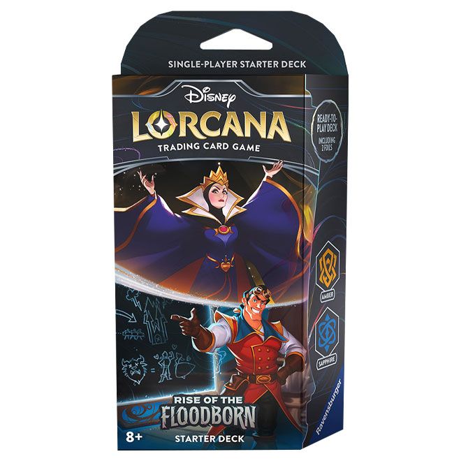 Disney Lorcana: Rise of the Floodborn - Starter Deck The Queen and Gaston-Collectible Trading Cards-Ashdown Gaming