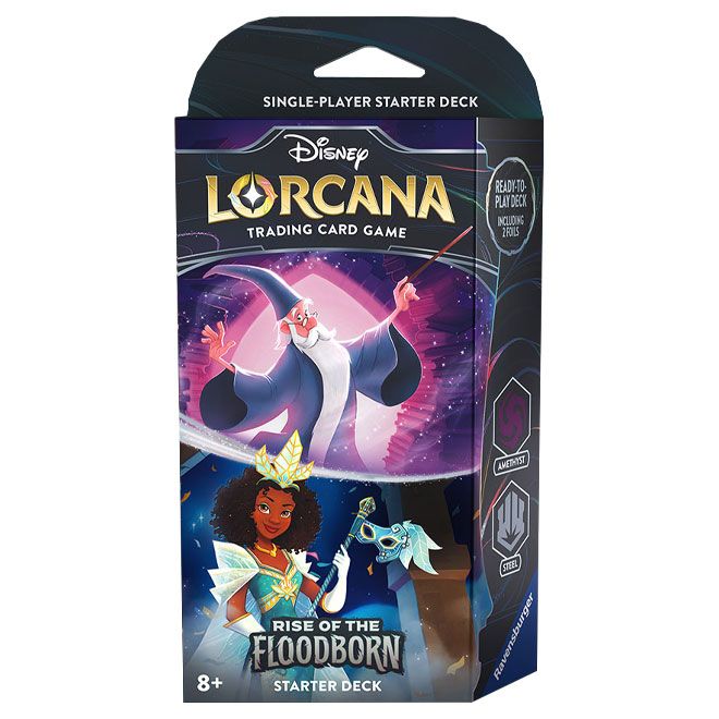 Disney Lorcana: Rise of the Floodborn - Starter Deck Merlin and Tiana-Collectible Trading Cards-Ashdown Gaming