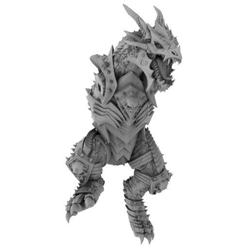 Archvillain Games - Erevos The Death Dragon With Rider-3D Print-Ashdown Gaming