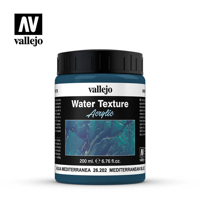 Vallejo Water Effects: Mediterranean Blue 200ml-Ashdown Gaming