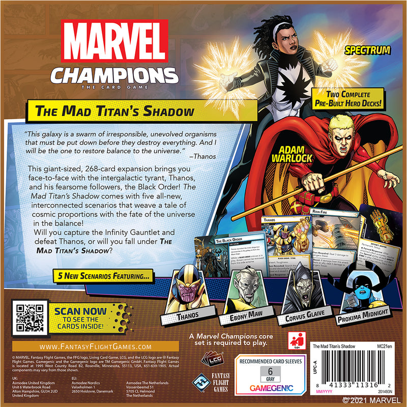 Marvel Champions - The Mad Titan's Shadow Expansion Pack-Ashdown Gaming