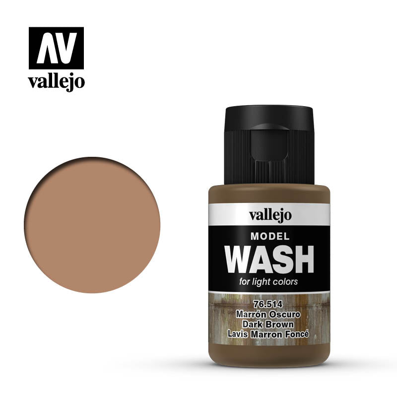 Vallejo Model Wash: Dark Brown-Wash-Ashdown Gaming
