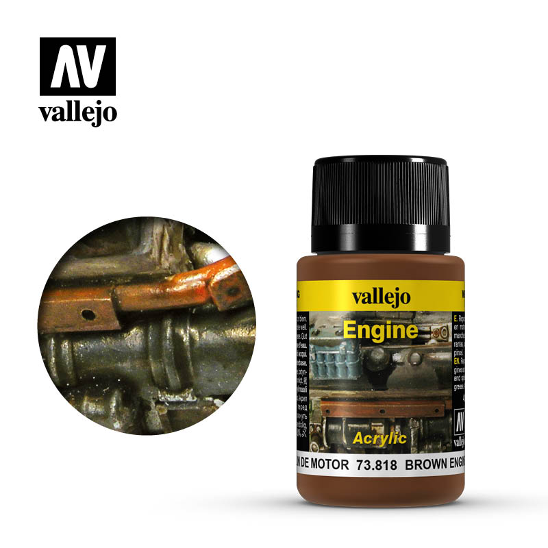 Vallejo Weathering Effects - Brown Engine Soot 40ml-Paint-Ashdown Gaming