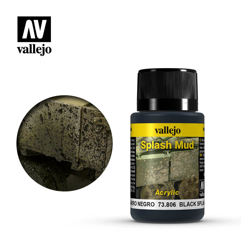 Vallejo Weathering Effects - Black Splash Mud 40ml-Paint-Ashdown Gaming