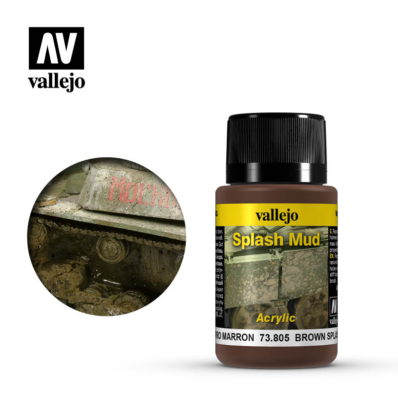 Vallejo Weathering Effects - Brown Splash Mud 40ml-Paint-Ashdown Gaming
