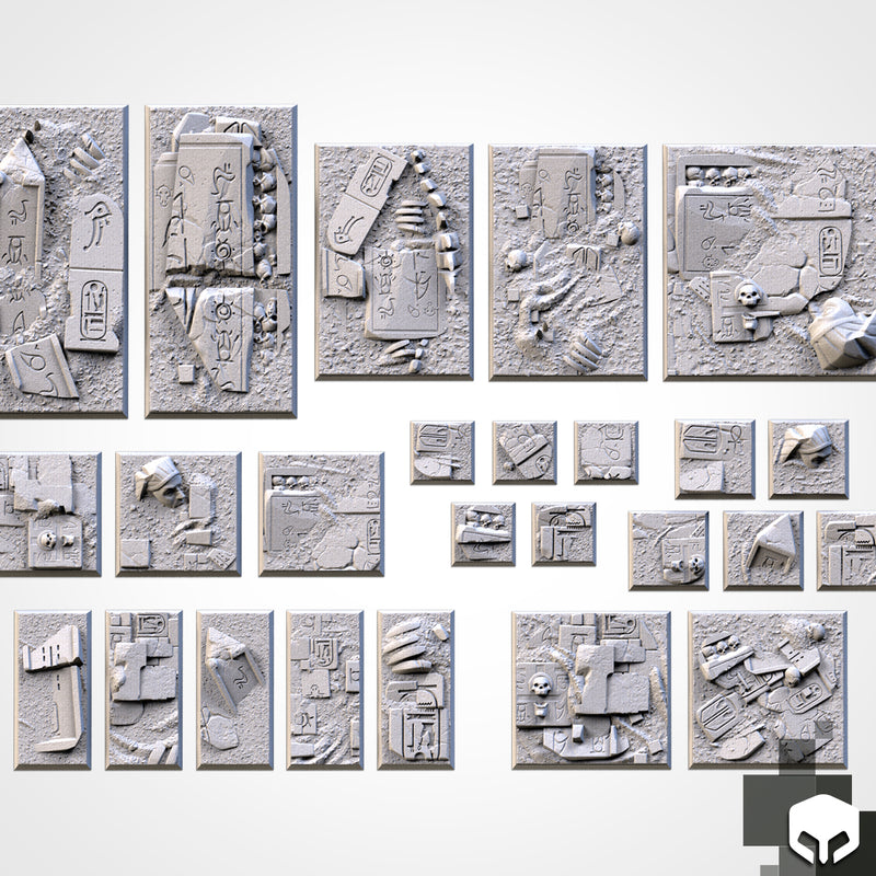 3D Printed Egyptian Square Bases-3D Print-Ashdown Gaming