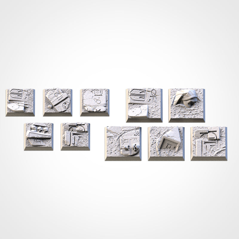 3D Printed Egyptian Square Bases-3D Print-Ashdown Gaming