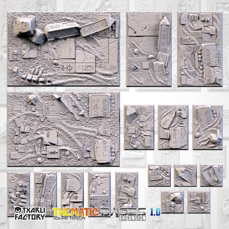 3D Printed Egyptian Square Bases-3D Print-Ashdown Gaming