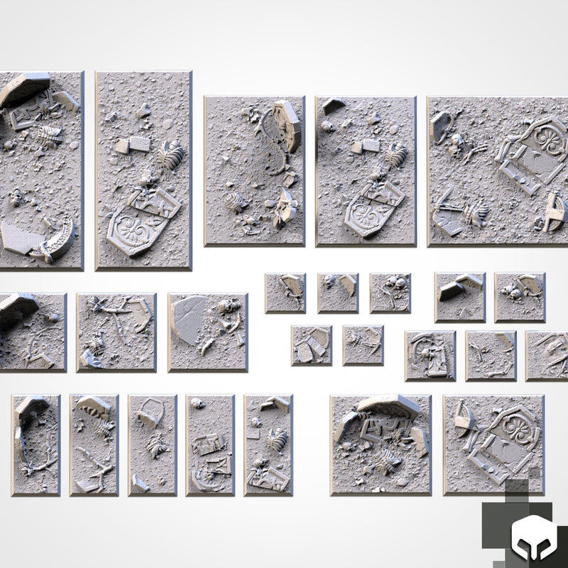 3D Printed Graveyard Square Bases-3D Print-Ashdown Gaming