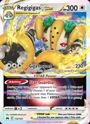 Pokémon TCG: Crown Zenith - 114 Regigigas Vstar-Collectible Trading Cards-Ashdown Gaming