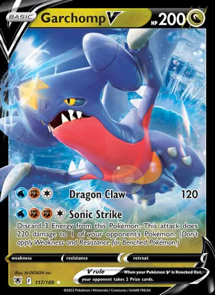 Pokémon TCG: Astral Radiance 117 Garchomp V-Collectible Trading Cards-Ashdown Gaming