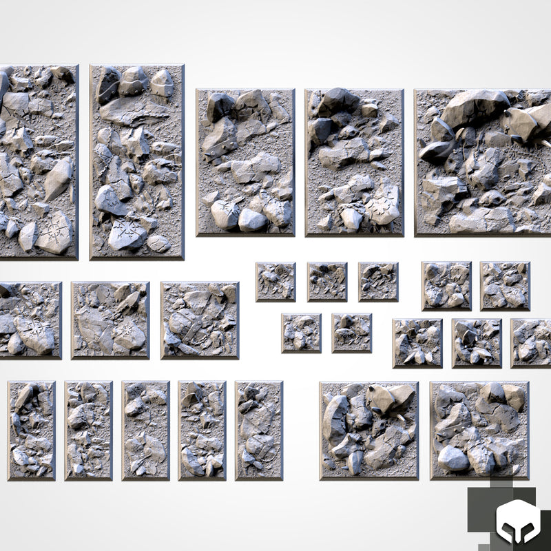 3D Printed Chaos Hell Square Bases-3D Print-Ashdown Gaming