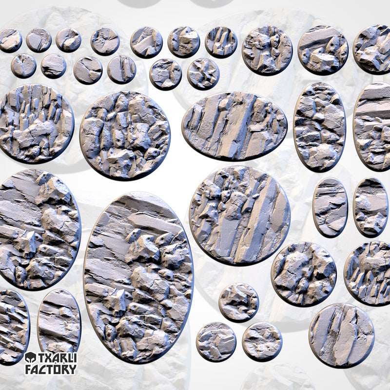 3D Printed Stoney Bases-3D Print-Ashdown Gaming