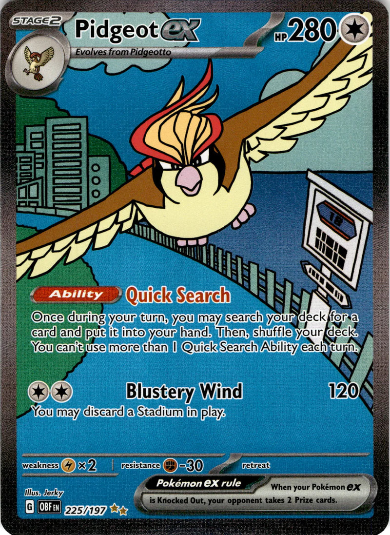 Pokémon TCG: Obsidian Flames - 225 Pidgeot Ex-Collectible Trading Cards-Ashdown Gaming