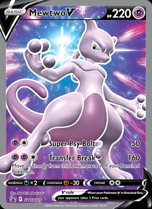 Pokémon TCG: S&S Black Star - 229 MewTwo V-Collectible Trading Cards-Ashdown Gaming