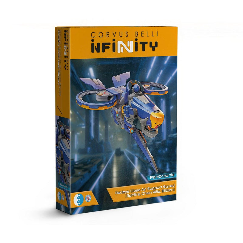 Infinity: PanOceania Redeye Close Air Support Squad (Spitfire, Chain Rifle, Blitzen)-Boxed Set-Ashdown Gaming