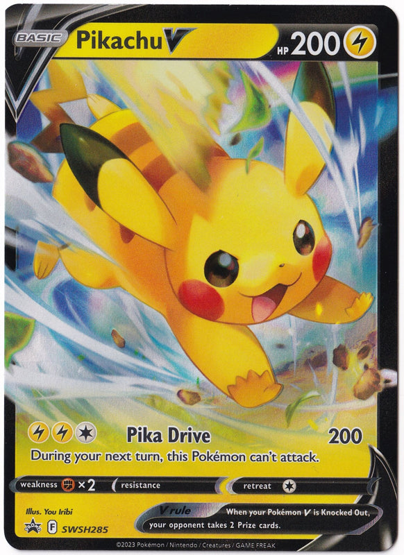 Pokémon TCG: S&S Black Star - 285 Pikachu V-Collectible Trading Cards-Ashdown Gaming
