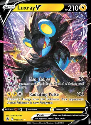 Pokémon TCG: Astral Radiance 050 Luxray V-Collectible Trading Cards-Ashdown Gaming