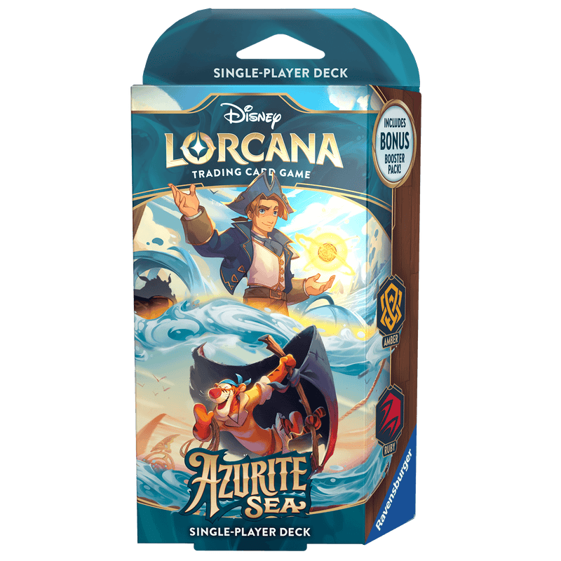 Disney Lorcana: Azurite Sea - Starter Deck: Jim Hawkins and Tigger-Collectible Trading Cards-Ashdown Gaming