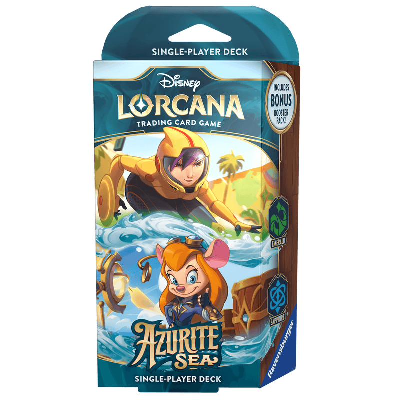 Disney Lorcana: Azurite Sea - Starter Deck: Go Go Tomago and Gadget Hackwrench-Collectible Trading Cards-Ashdown Gaming