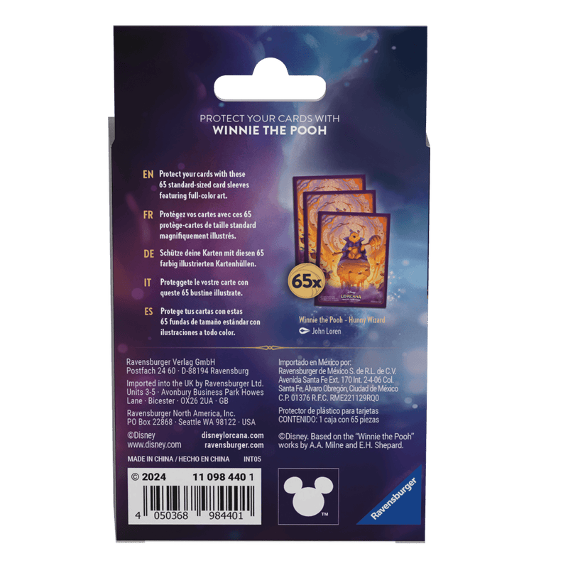 lorcana card back sleeves Disney Lorcana Sleeves - Pooh