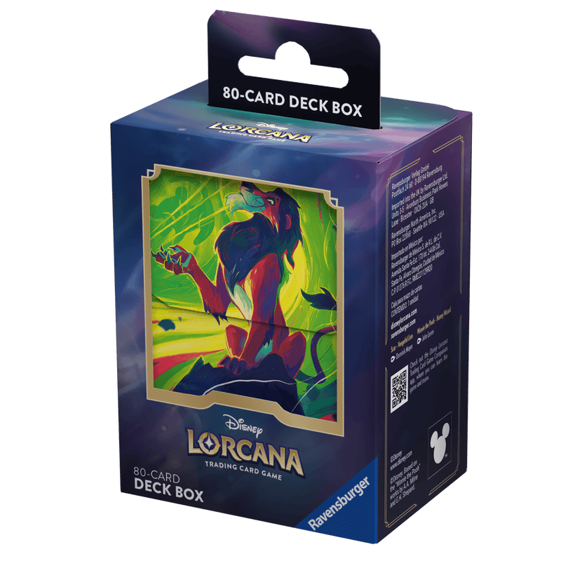 Disney Lorcana: Deck Box - Scar-Collectible Trading Cards-Ashdown Gaming