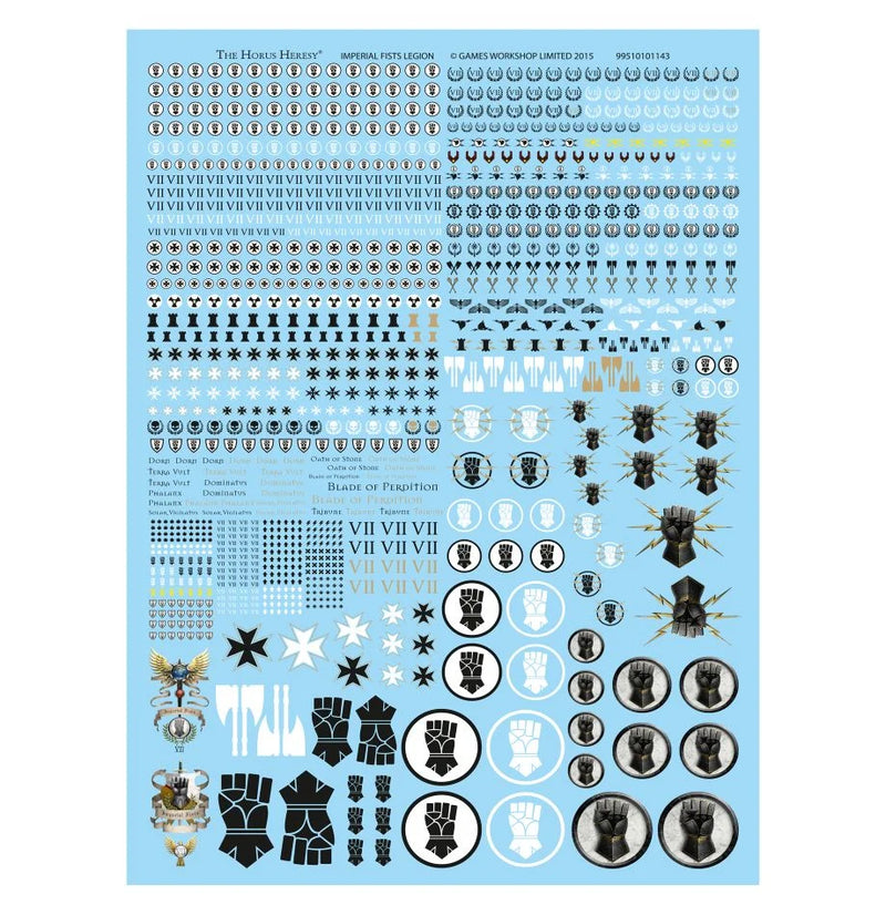 Imperial Fists Transfer Sheet-Ashdown Gaming