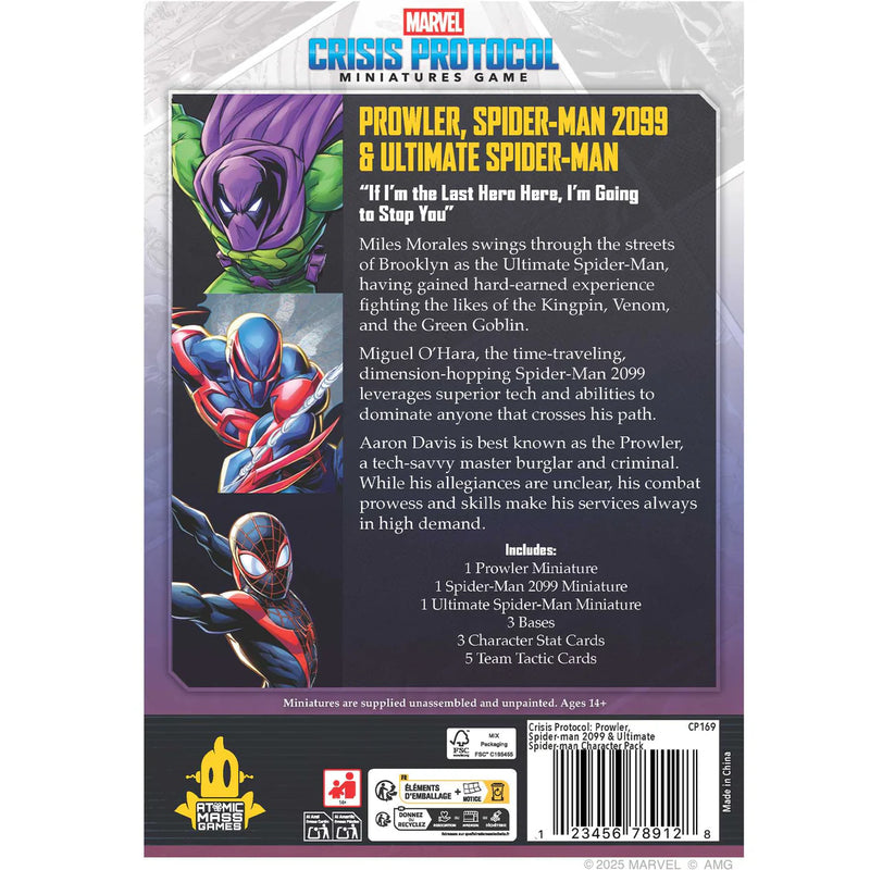 Marvel Crisis Protocol - Prowler, Spider-Man 2099 & Ultimate Spider-Man-Ashdown Gaming
