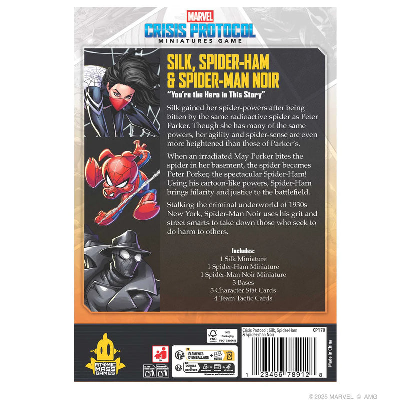 Marvel Crisis Protocol - Silk, Spider-Ham & Spider-Noir-Ashdown Gaming