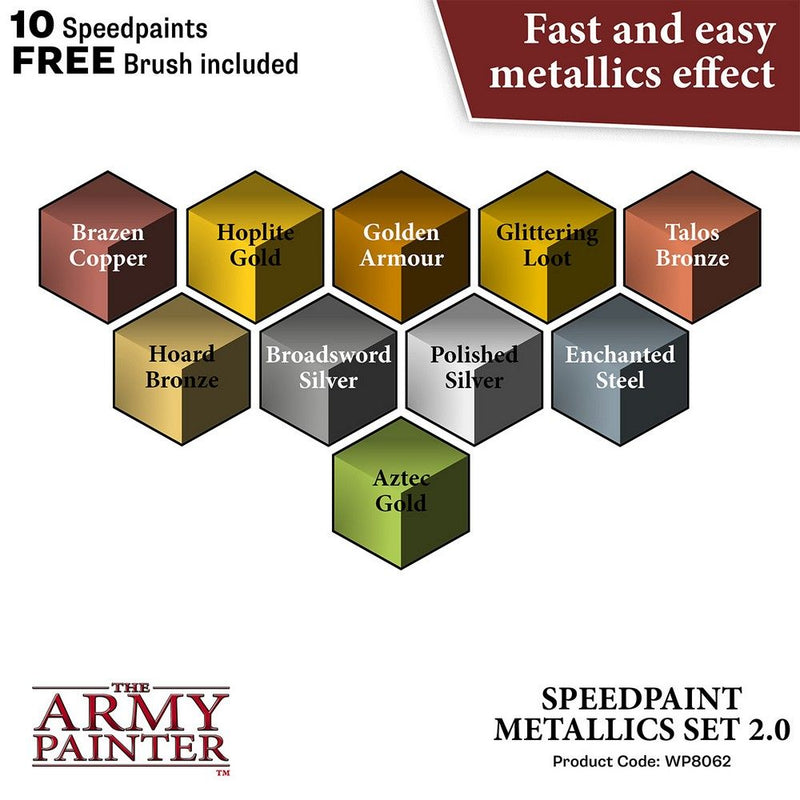 Army Painter - Speedpaint Metallics Set 2.0-Paint-Ashdown Gaming
