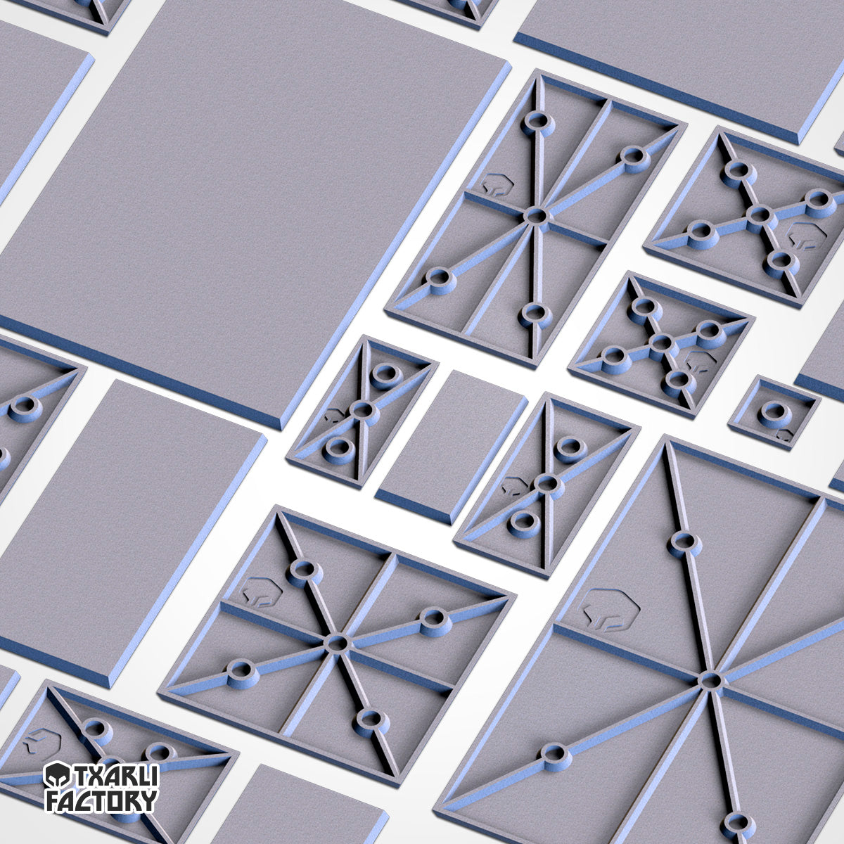 3D Printed Blank Square Bases