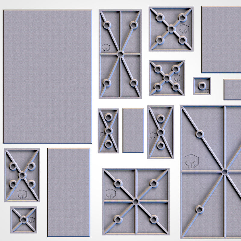 3D Printed Blank Square Bases-3D Print-Ashdown Gaming