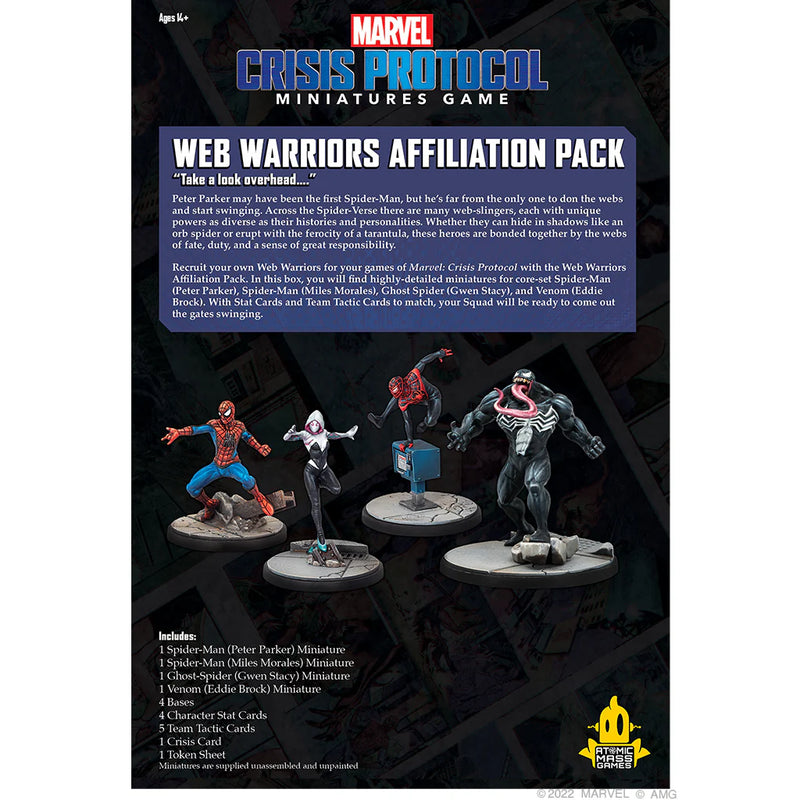 Marvel Crisis Protocol - Web Warriors Affiliation Pack-Ashdown Gaming