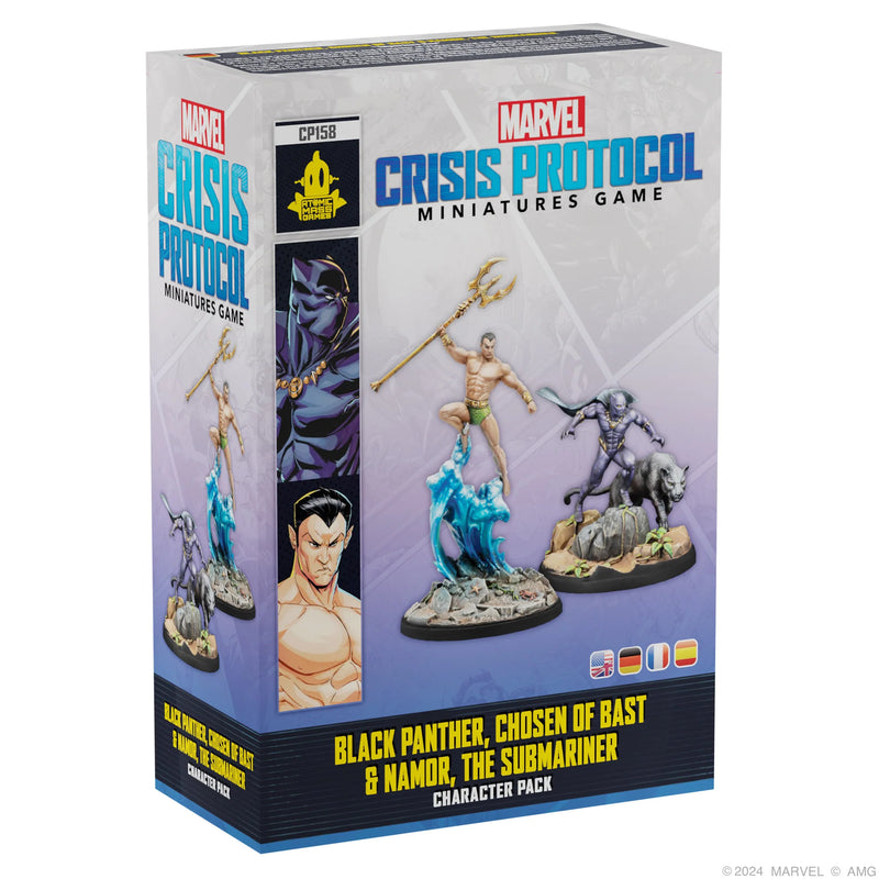 Marvel Crisis Protocol - Black Panther, Chosen of Bast and Naymor, The Sub-Mariner-Ashdown Gaming