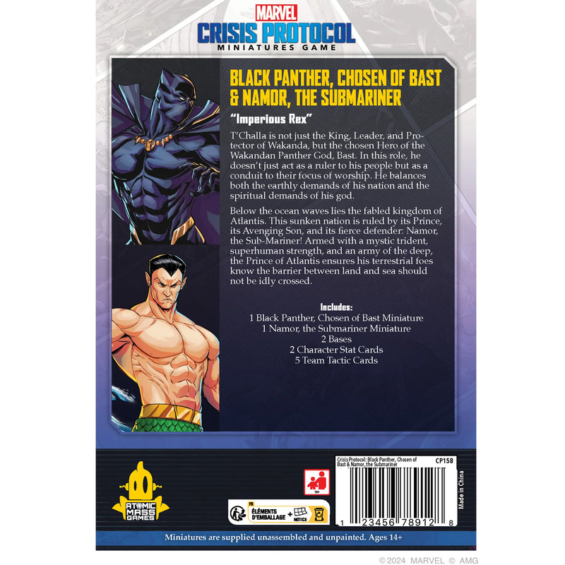 Marvel Crisis Protocol - Black Panther, Chosen of Bast and Naymor, The Sub-Mariner-Ashdown Gaming