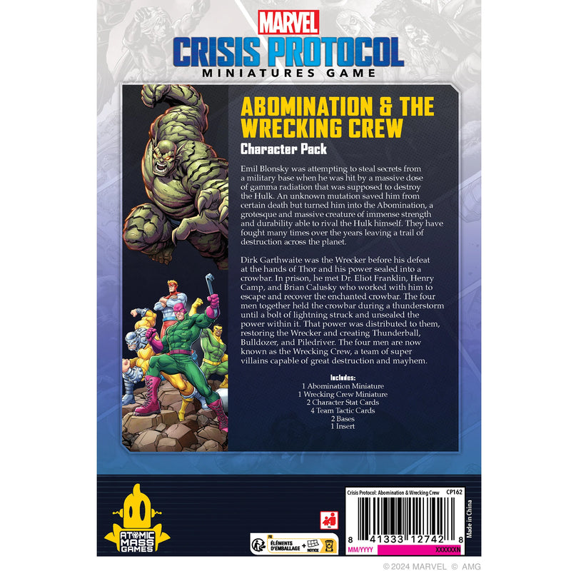 Marvel Crisis Protocol - Abomination and Wrecking Crew-Ashdown Gaming