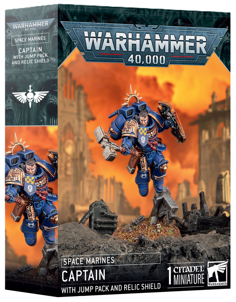 Space Marines - Captain with Jump Pack and Relic Shield-Boxed Set-Ashdown Gaming
