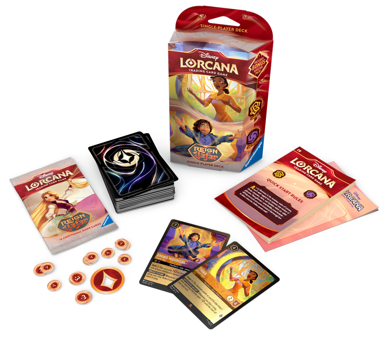 Disney Lorcana: Reign of Jafar - Starter Deck: Tiana and Bruno-Collectible Trading Cards-Ashdown Gaming