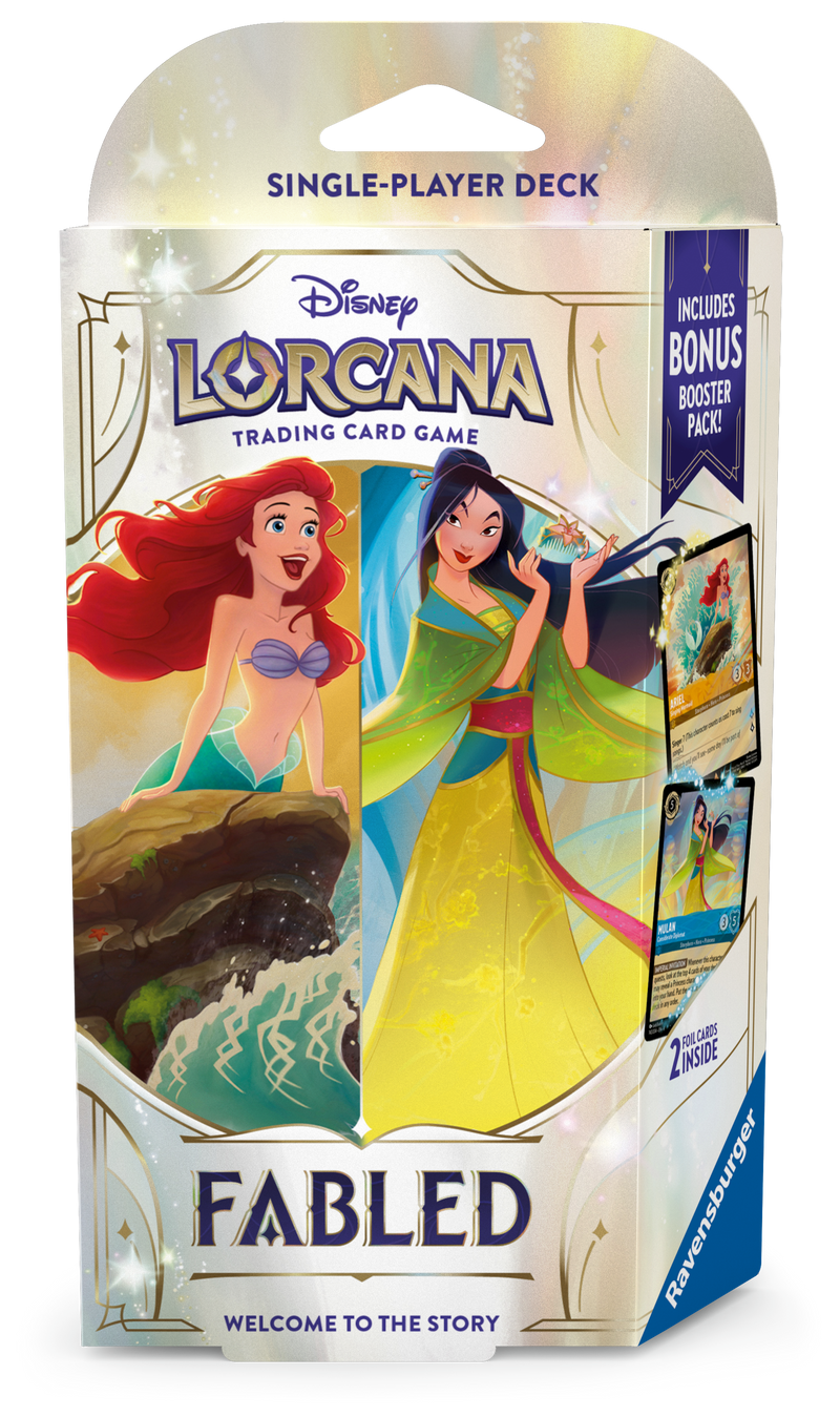 Disney Lorcana: Fabled - Starter Deck Ariel and Mulan-Collectible Trading Cards-Ashdown Gaming