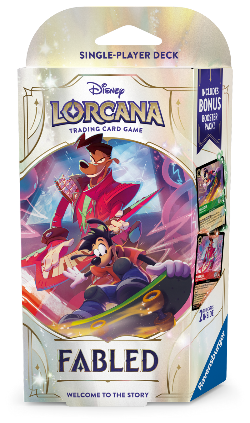 Disney Lorcana: Fabled - Starter Deck Max Goof and Powerline-Collectible Trading Cards-Ashdown Gaming