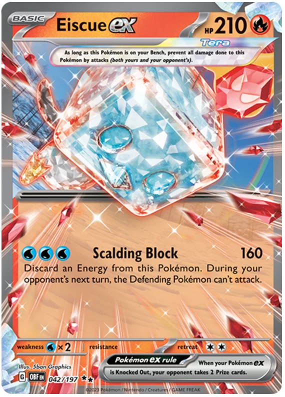 Pokémon TCG: Obsidian Flames - 042 Eiscue Ex-Collectible Trading Cards-Ashdown Gaming