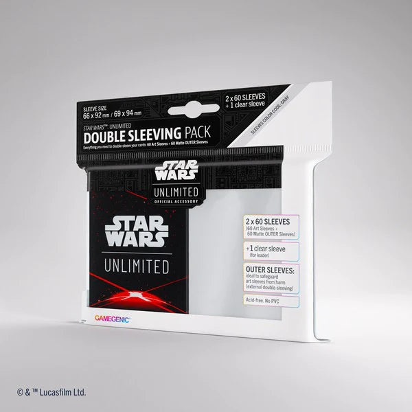 Star Wars Unlimited - Double Sleeving Pack: Space Red-Collectible Trading Cards-Ashdown Gaming