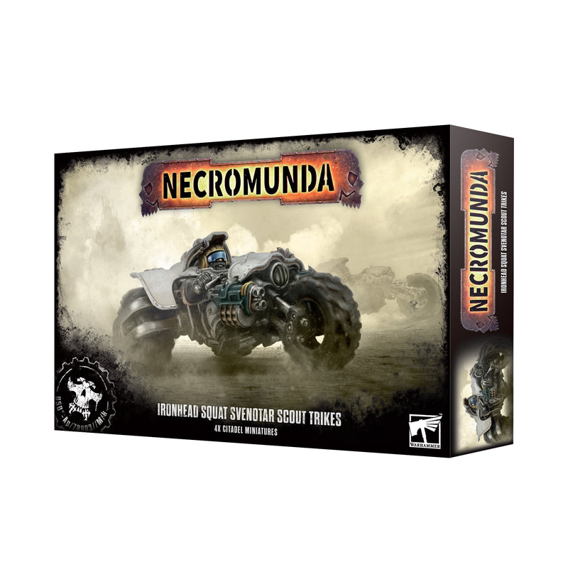 Necromunda - Ironhead Squat Prospectors Svenotar Scout Trikes-Boxed Set-Ashdown Gaming