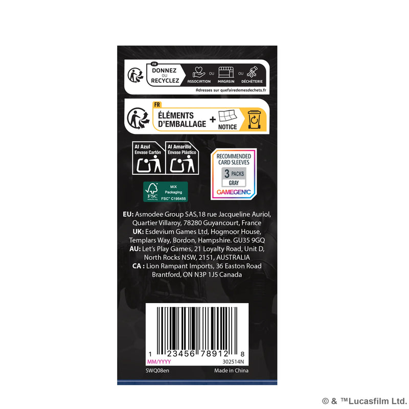 Star Wars Legion: Seperatist Alliance Unit Card Pack-Commander-Ashdown Gaming