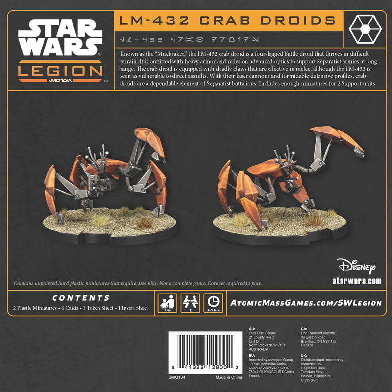 Star Wars Legion: Crab Droid Unit Expansion-Unit-Ashdown Gaming