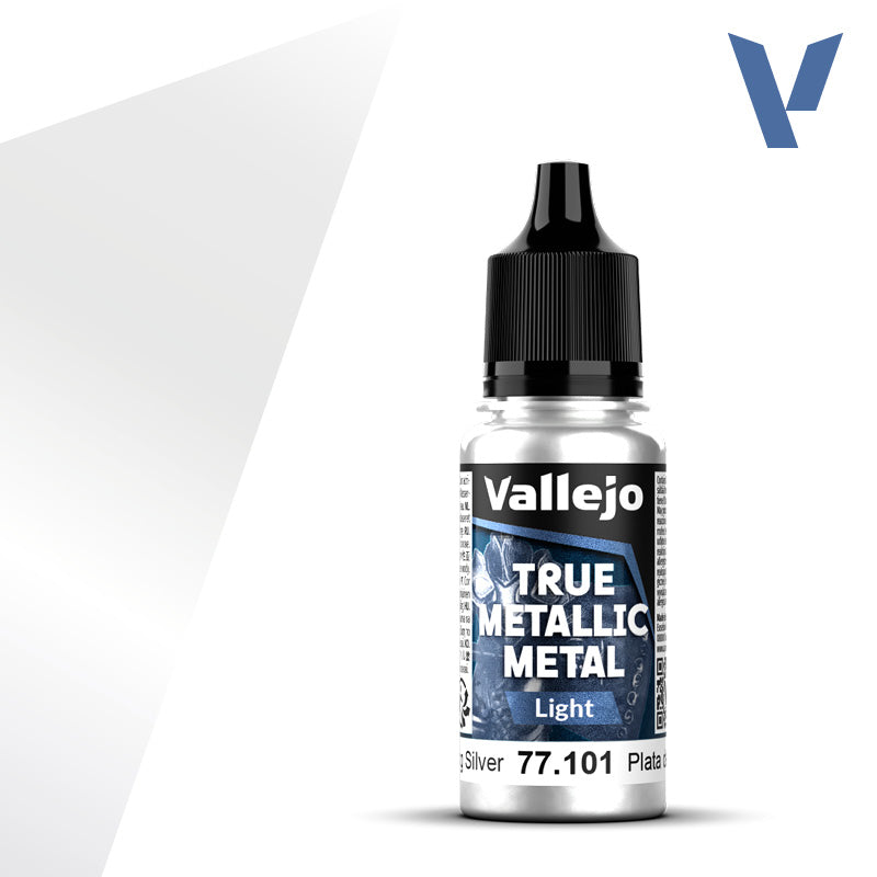 Vallejo True Metallic Metal: Sterling Silver (Light)-Paint-Ashdown Gaming