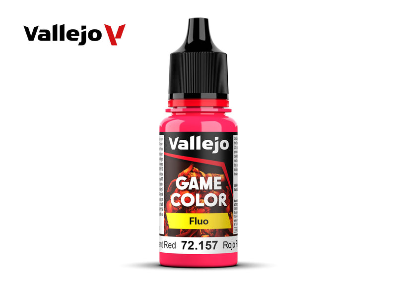 Vallejo Game Color: Fluorescent Red (18ml)-Paint-Ashdown Gaming