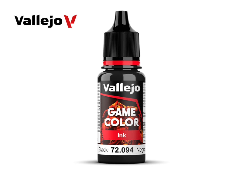 Vallejo Game Ink: Black (18ml)-Paint-Ashdown Gaming