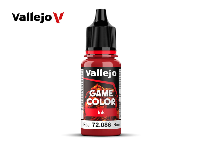 Vallejo Game Ink: Red (18ml)-Paint-Ashdown Gaming